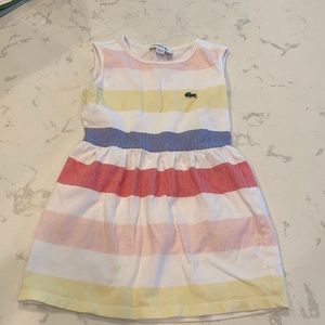 Girls Lacoste striped dress